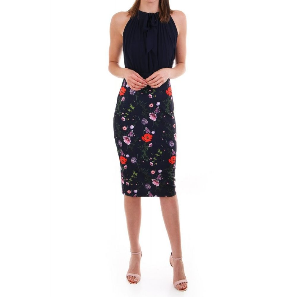 ***SOLD*** Ted Baker Shimma Halter Neck Pleated Dress - Picture 3 of 6